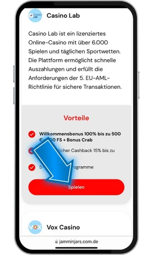Offizielle Seite öffnen